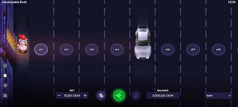 Uncrossable Rush – Cuatro modos de dificultad: de tranquilo a suicida